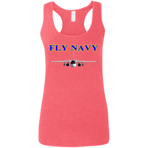 Fly Navy S-3 2 Ladies' Softstyle Racerback Tank