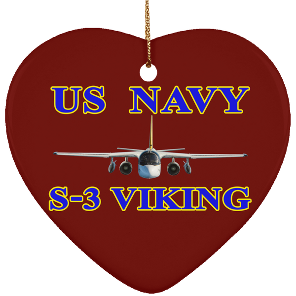 US Navy S-3 1 Ornament - Heart