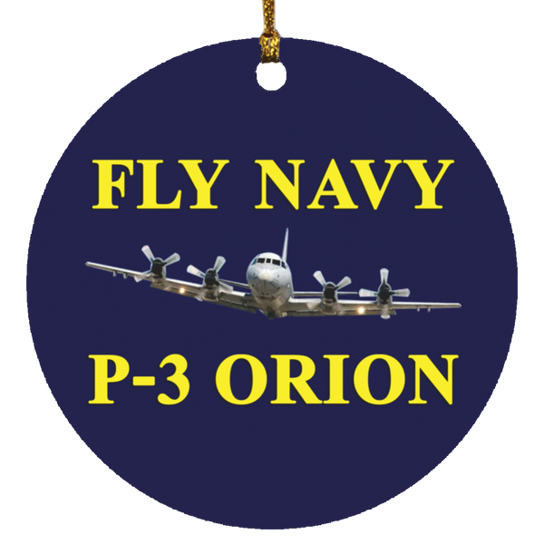 Fly Navy P-3 3 Ornament - Circle