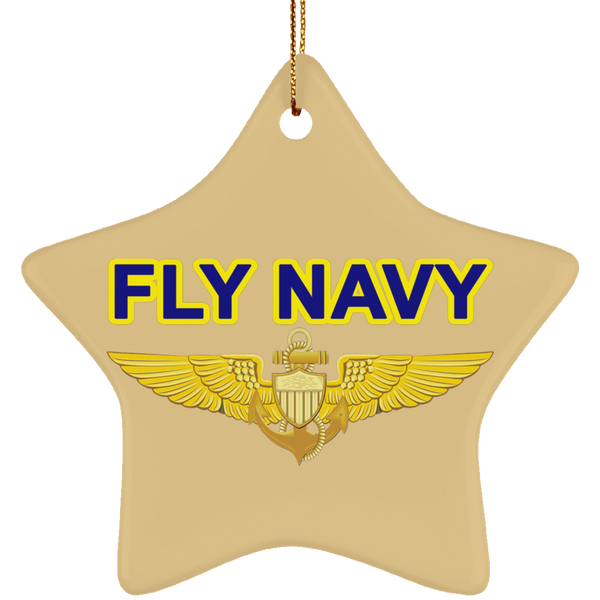 Fly Navy Aviator Ornament - Star