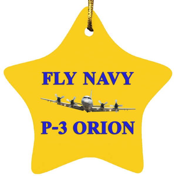 Fly Navy P-3 1 Ornament - Star