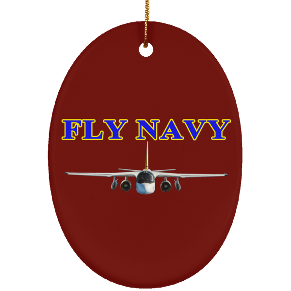 Fly Navy S-3 2 Ornament - Oval