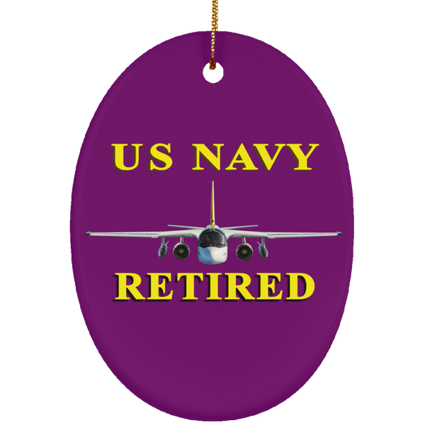 Navy Retired 2 Ornament - Oval