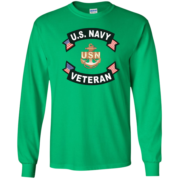 Navy Veteran 1 LS Ultra Cotton Tshirt