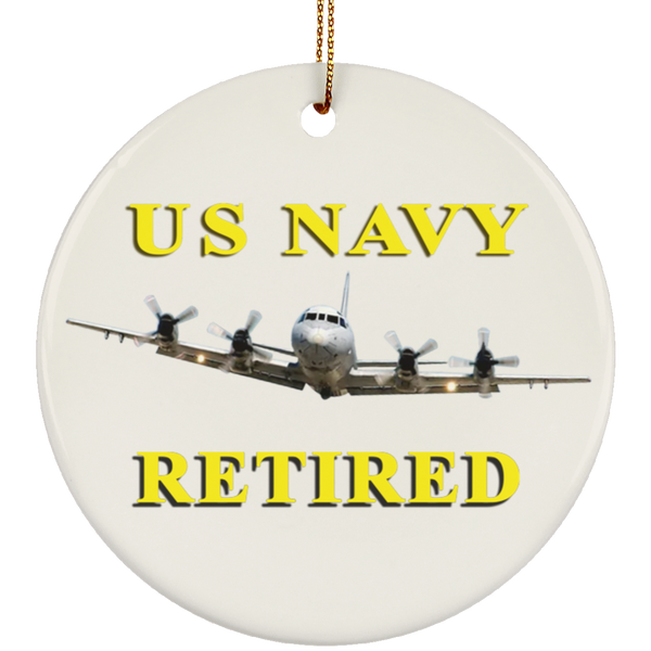 Navy Retired 1 Ornament – Circle