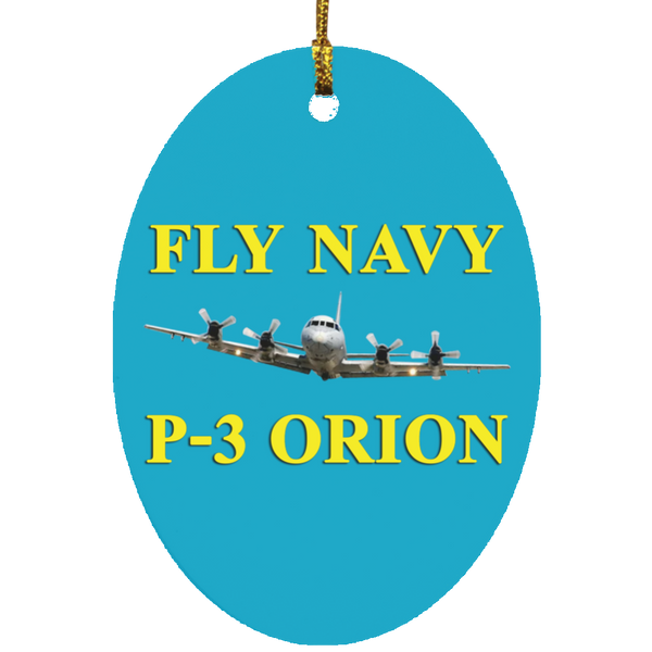 Fly Navy P-3 3 Ornament - Oval