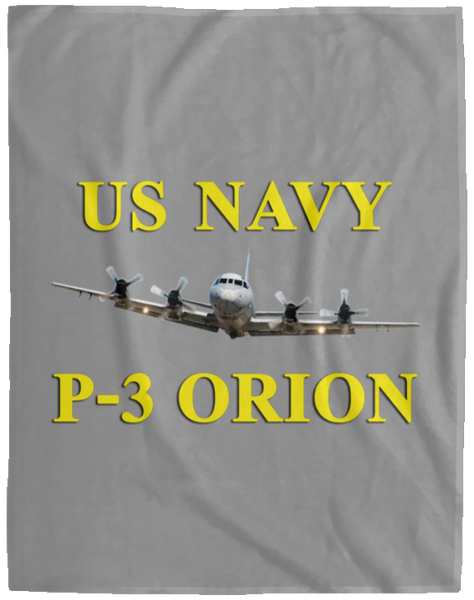 US Navy P-3 3 Blanket - Cozy Plush Fleece Blanket - 60x80