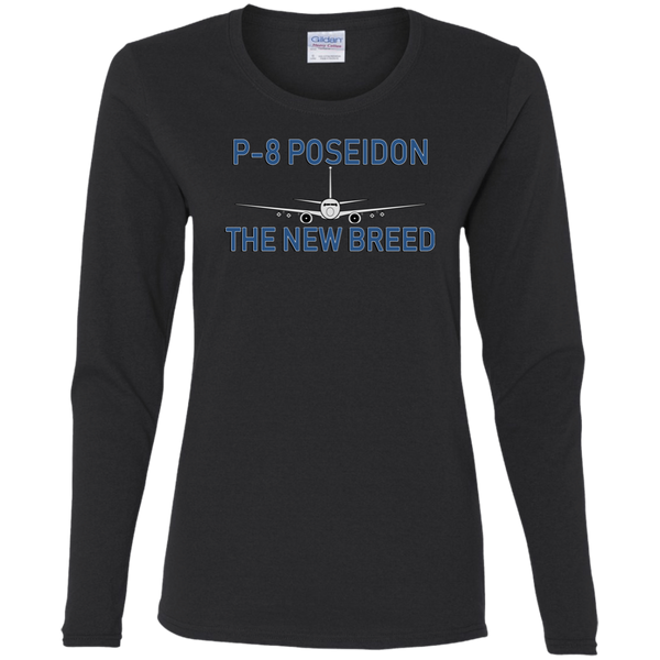 P-8 1 Ladies' Cotton LS T-Shirt