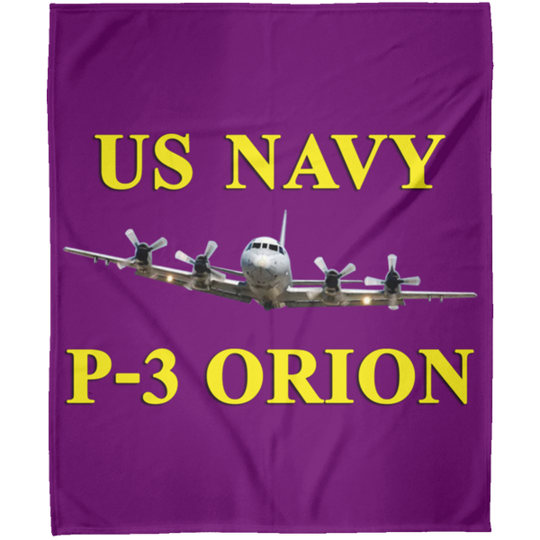 US Navy P-3 3 Blanket - Arctic Fleece Blanket 50x60