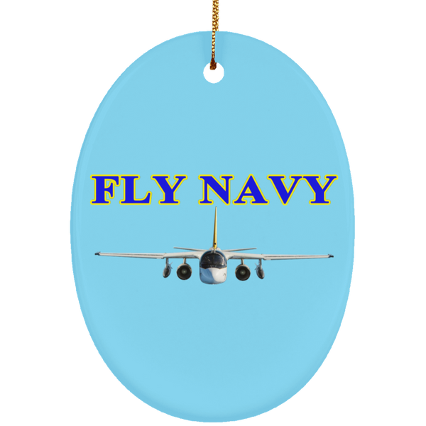 Fly Navy S-3 2 Ornament - Oval