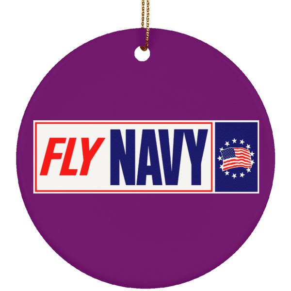 Fly Navy 1 Ornament - Circle