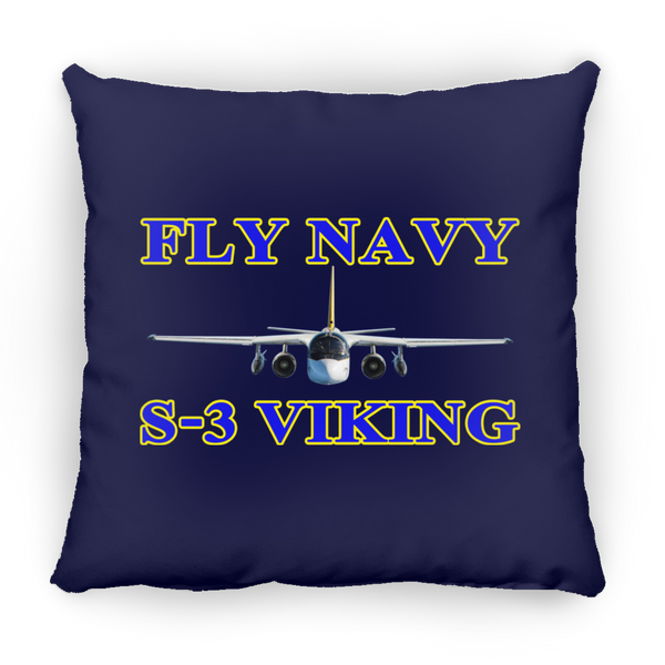 Fly Navy S-3 1 Pillow - Square - 18x18