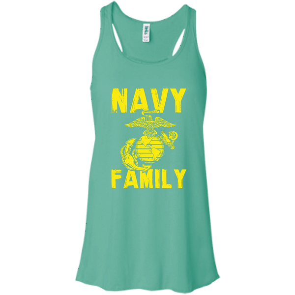 Navy Family Semper Fi 1 Flowy Racerback Tank
