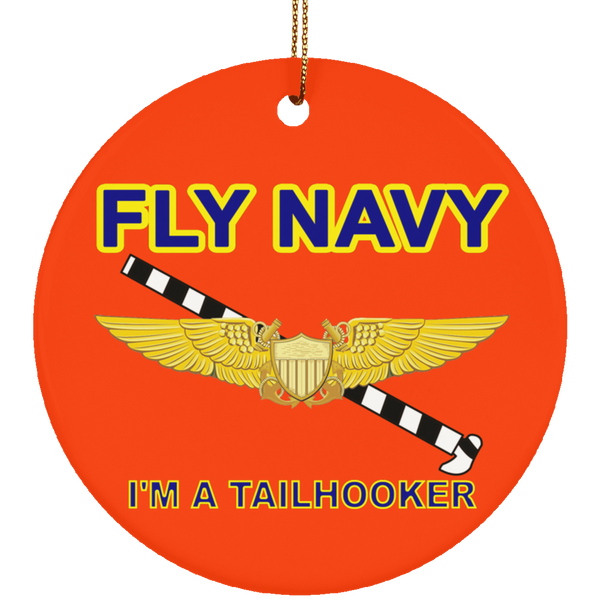 Fly Navy Tailhooker 3 Ornament - Circle