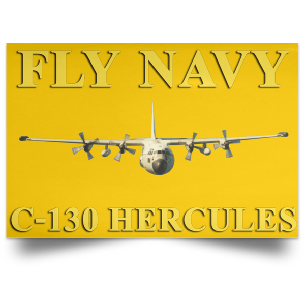 Fly Navy C-130 3 Poster - Landscape