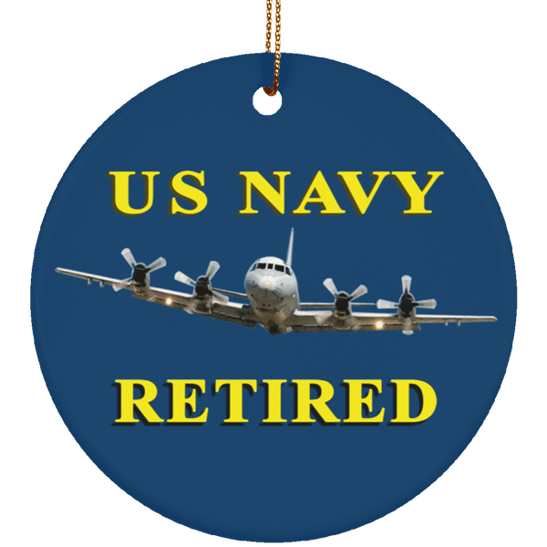 Navy Retired 1 Ornament – Circle