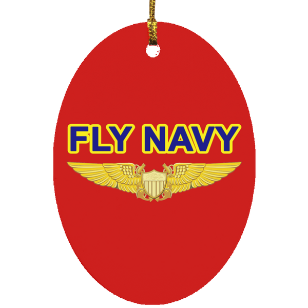 Fly Navy NFO Ornament - Oval