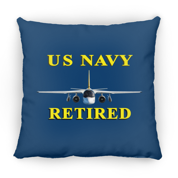 Navy Retired 2 Pillow - Square - 16x16