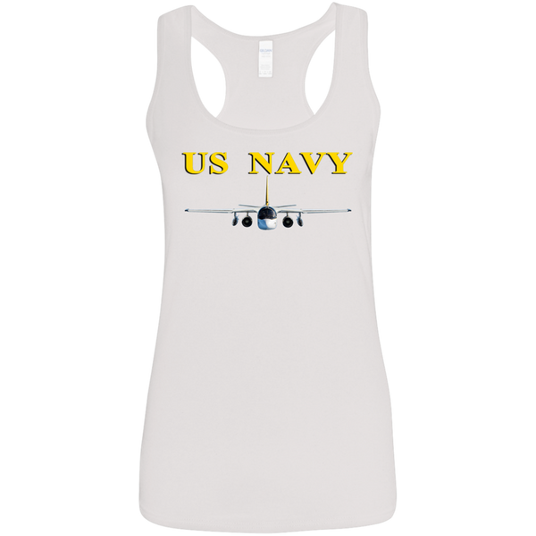 US Navy S-3 4 Ladies' Softstyle Racerback Tank