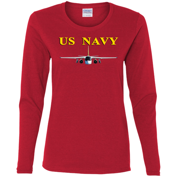 US Navy S-3 4 Ladies' Cotton LS T-Shirt