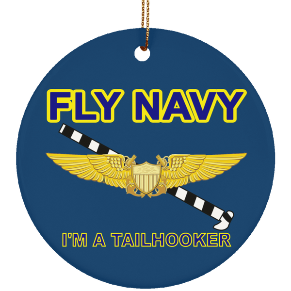 Fly Navy Tailhooker 3 Ornament - Circle