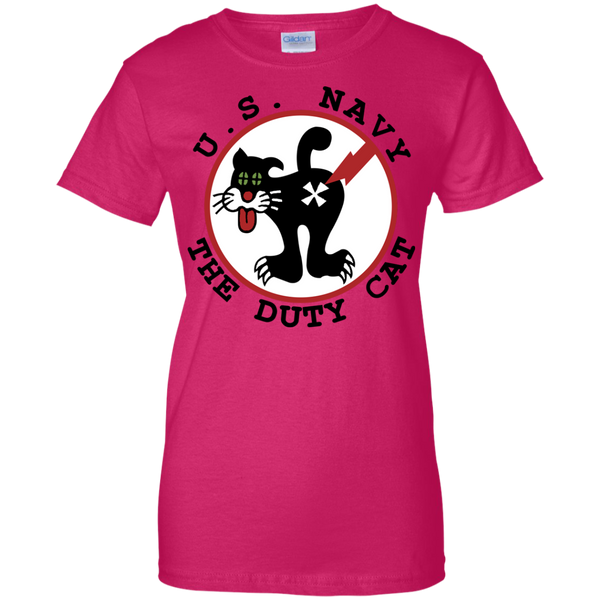 Duty Cat 2 Ladies Custom Cotton T-Shirt