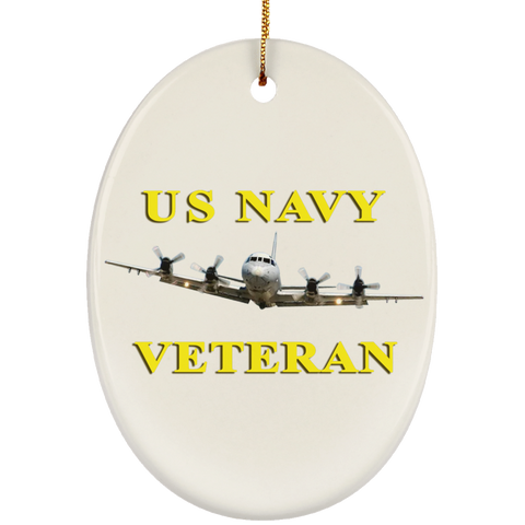 Navy Vet 2 Ornament - Oval