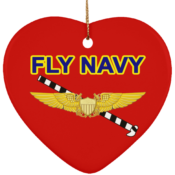 Fly Navy Tailhook 3 Ornament - Heart