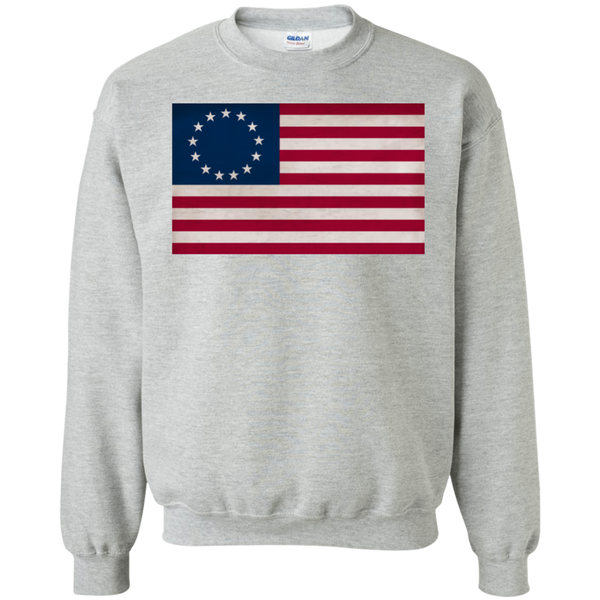 Betsy Ross Flag Crewneck Pullover Sweatshirt