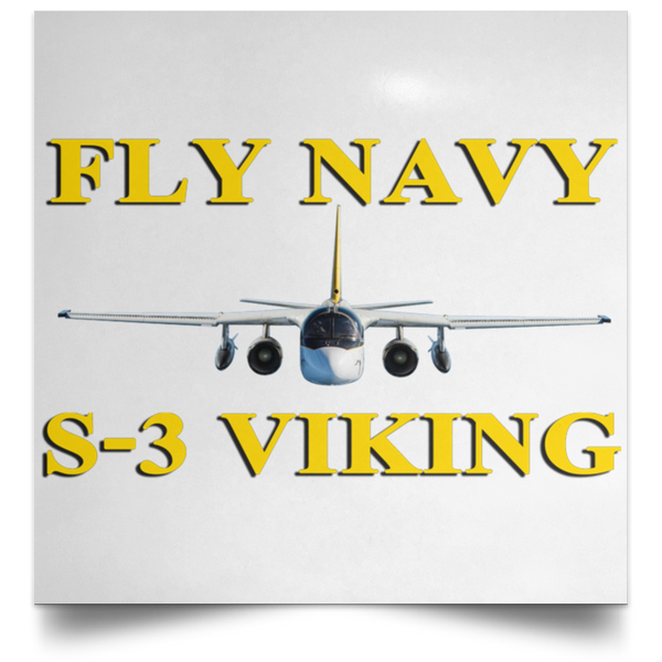 Fly Navy S-3 3 Poster - Square