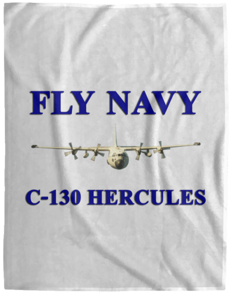 Fly Navy C-130 1 Blanket - Cozy Plush Fleece Blanket - 60x80