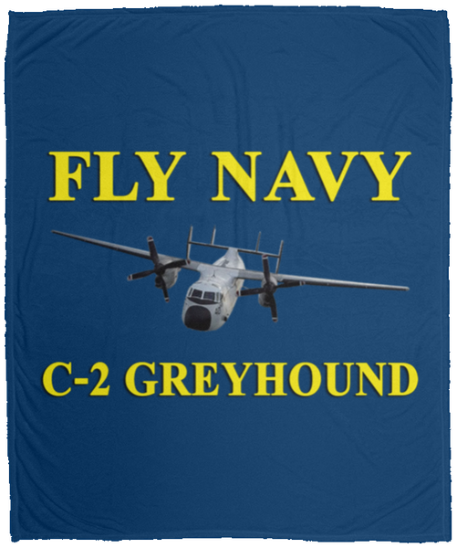 Fly Navy C-2 3 Blanket - Cozy Plush Fleece Blanket - 50x60