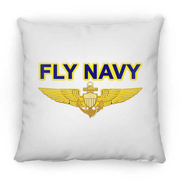 Fly Navy Aviator Pillow - Square - 18x18