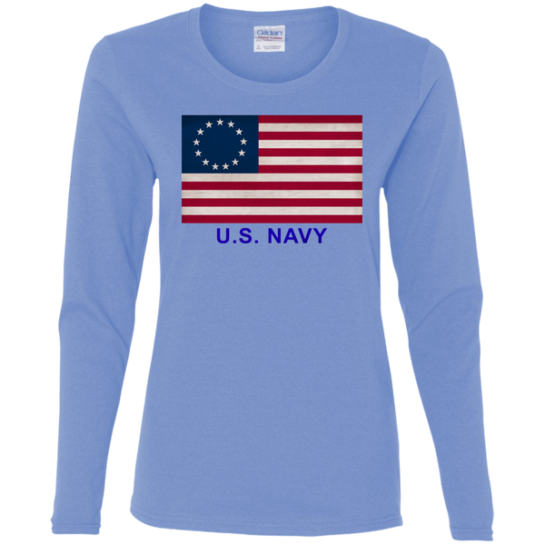 Betsy Ross USN 1 Ladies' Cotton LS T-Shirt