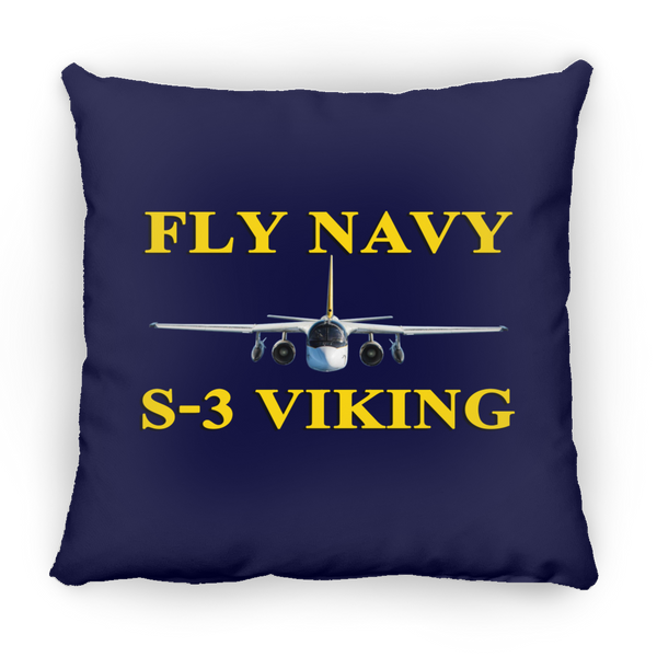 Fly Navy S-3 3 Pillow - Square - 14x14