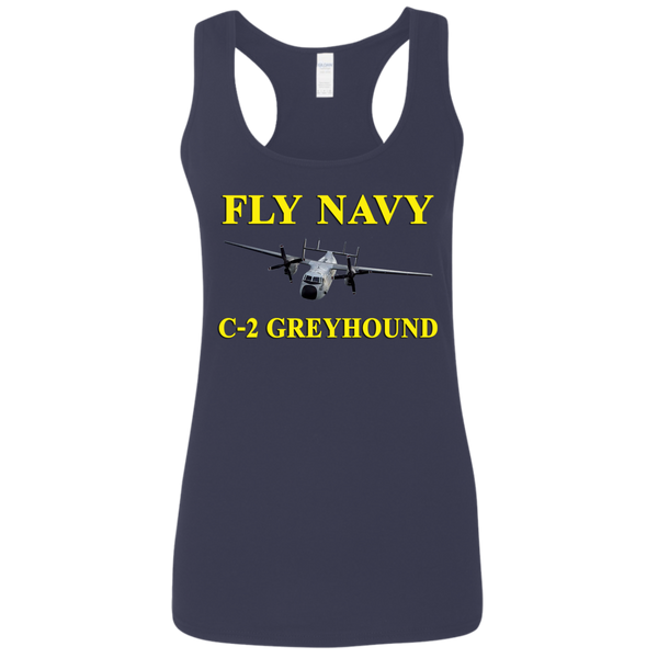 Fly Navy C-2 3 Ladies' Softstyle Racerback Tank