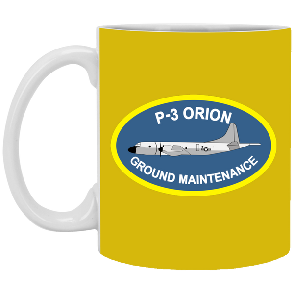 P-3 Orion 4 Ground Maint White Mug - 11oz