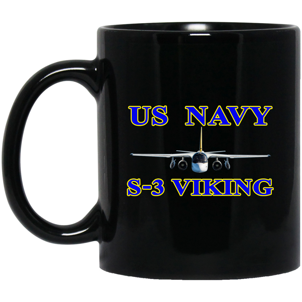 US Navy S-3 1 Black Mug - 11oz