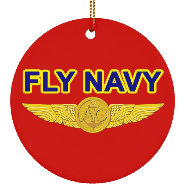 Fly Navy Aircrew Ornament - Circle