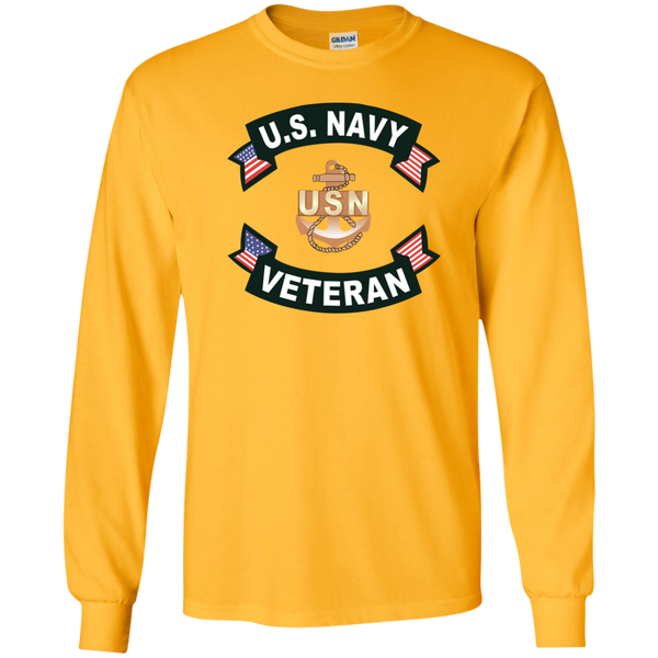 Navy Veteran 1 LS Ultra Cotton Tshirt