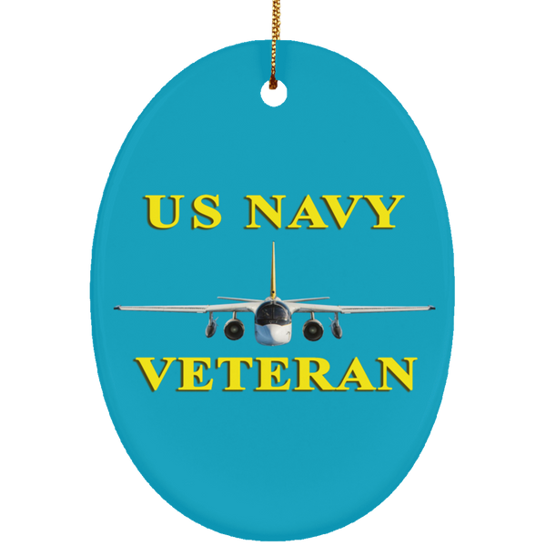 Navy Vet 3 Ornament - Oval