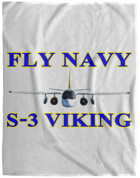 Fly Navy S-3 1 Blanket - Velveteen Micro Fleece Extra Large