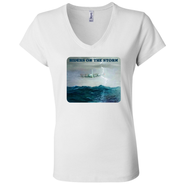 P-3 Orion Storm Riders 2 Ladies' Jersey V-Neck T-Shirt