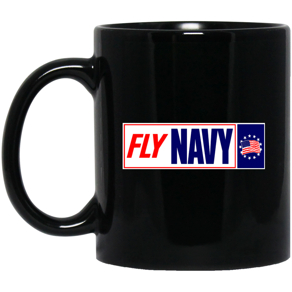 Fly Navy 1 Black Mug - 11oz