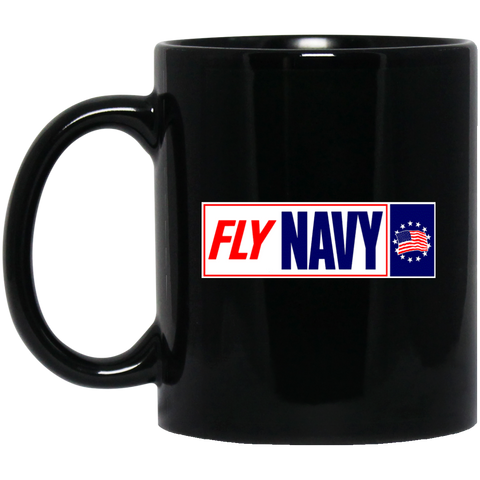 Fly Navy 1 Black Mug - 11oz