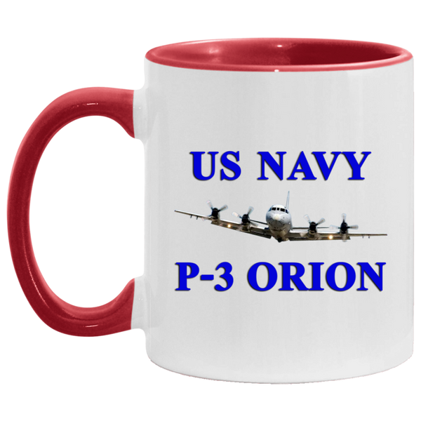 US Navy P-3 1 Accent Mug - 11oz