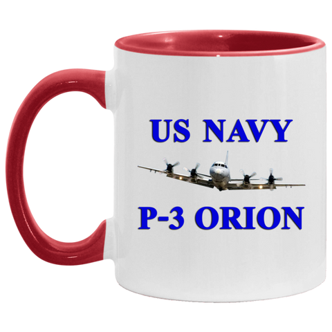 US Navy P-3 1 Accent Mug - 11oz