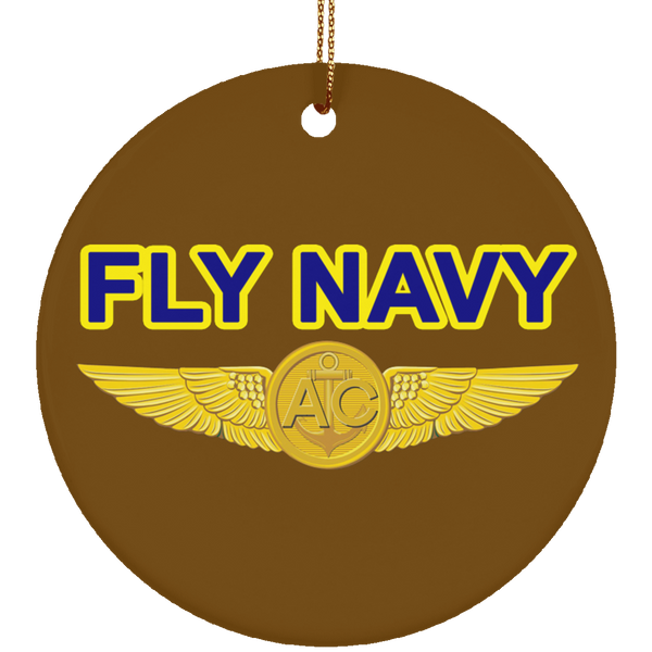 Fly Navy Aircrew Ornament - Circle