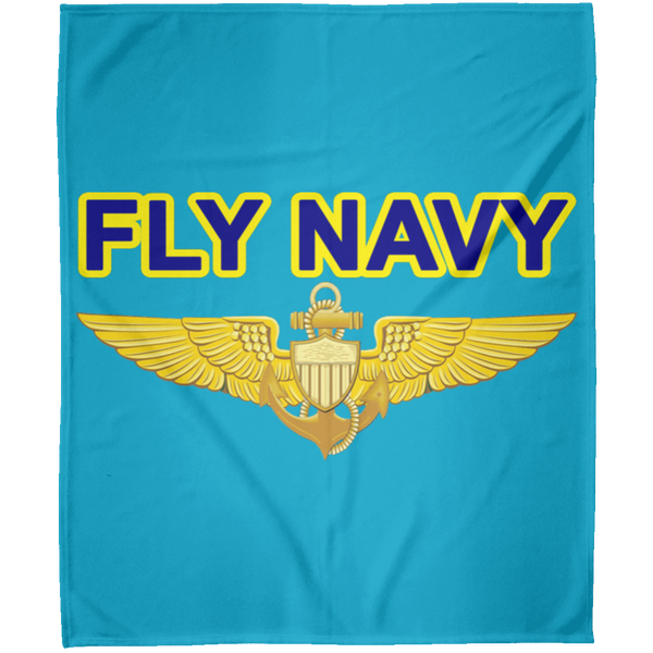 Fly Navy Aviator Blanket - Arctic Fleece Blanket 50x60