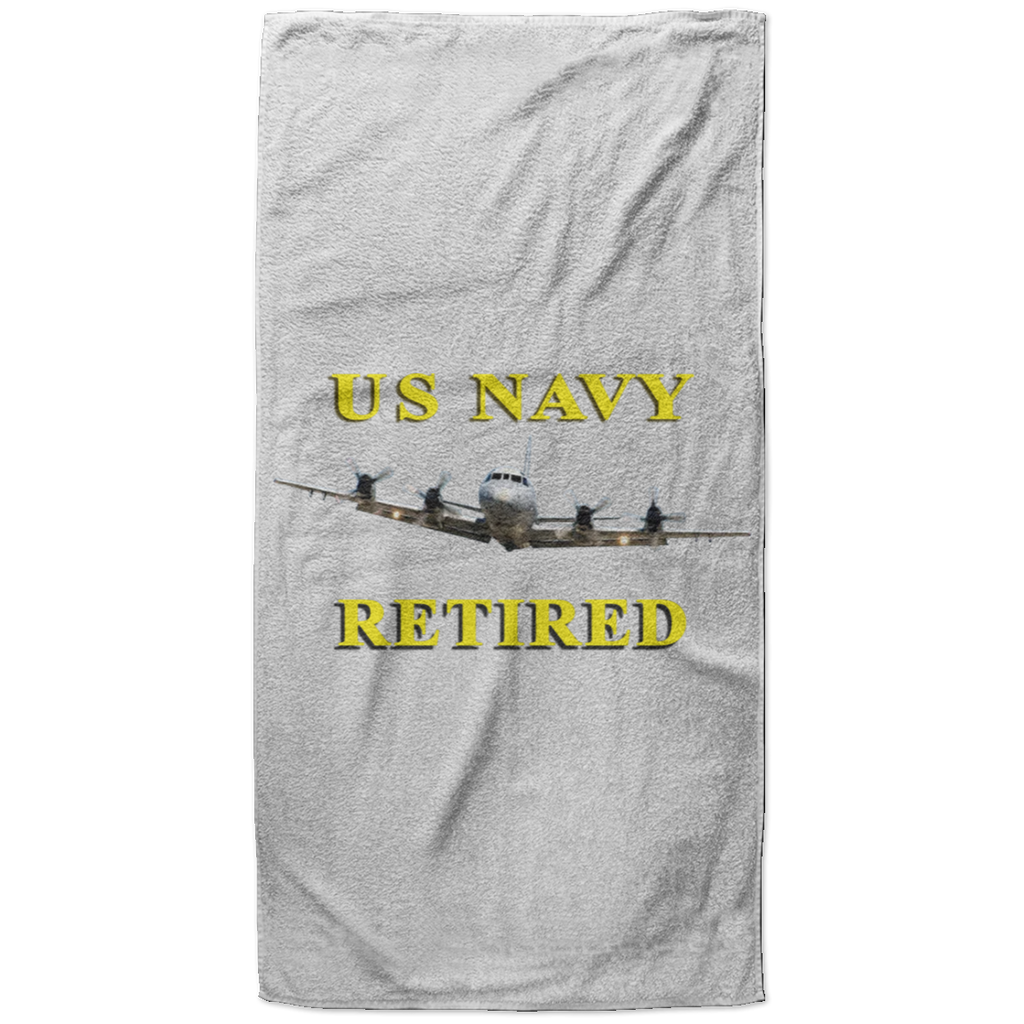 Navy Retired 1 Beach Towel - 37x74